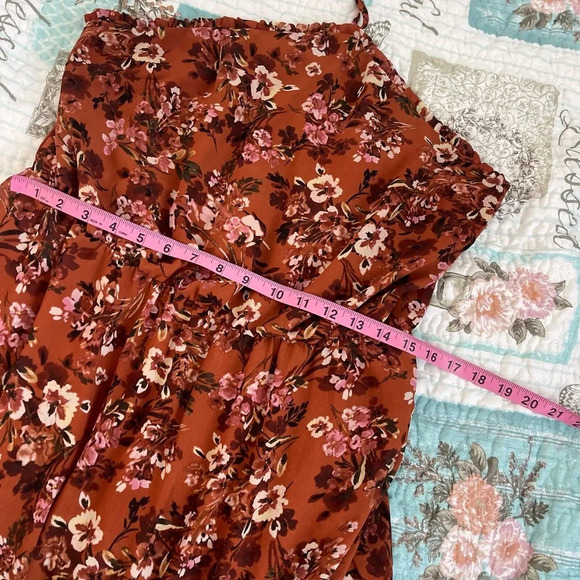 Lost + Wander Terracota Bloom Halter Maxi Dress Floral - Picture 7 of 8